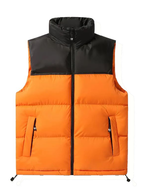 Orange Black Puffer Jacket