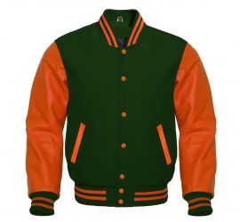 Varsity Jacket F.Green Orange