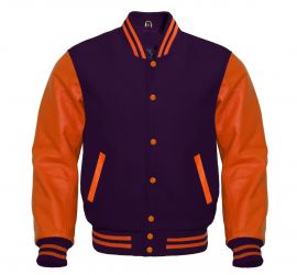 Varsity Jacket Purple Orange