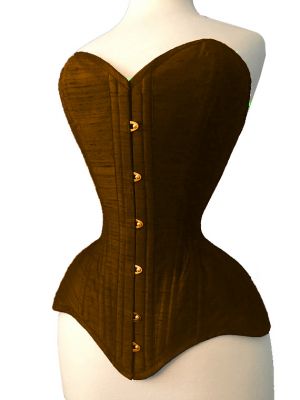 OverBust Cotton Brown Corset