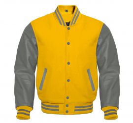 Varsity Jacket Yellow Grey