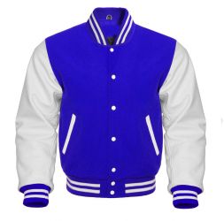 Varsity Jacket Royal Blue White