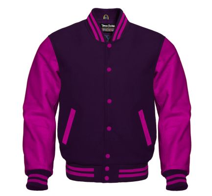 Varsity Jacket Purple Hot pink