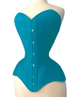 OverBust Cotton Sky Blue Corset