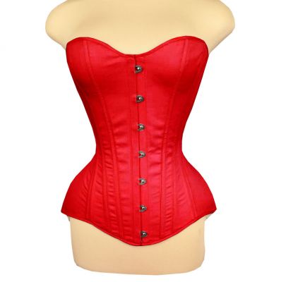 OverBust Red Cotton Corset