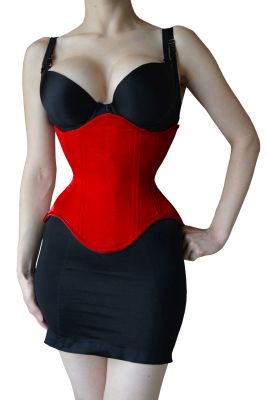 UnderBust Red Cotton Corset