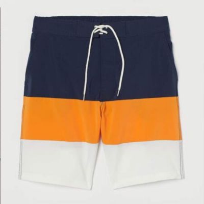 Orange,Blue,White Swimming Short