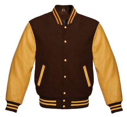 Varsity Jacket Brown Gold