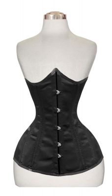 UnderBust Black Satin Corset