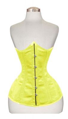 UnderBust Yellow Satin Corset