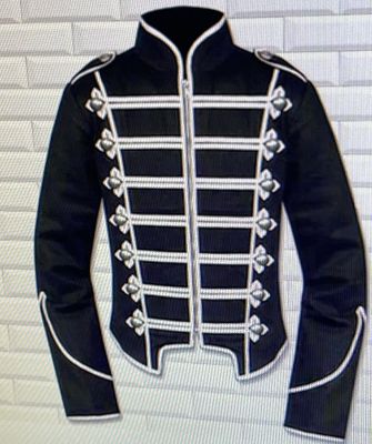 black White Halloween  Coat