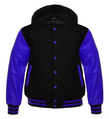 Varsity Hoody black/Blue