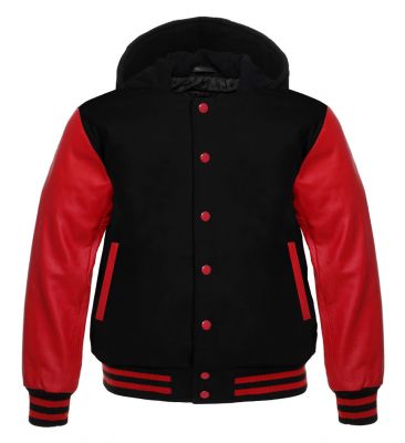 Varsity Hoody black/Red